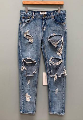 One Teaspoon  Awesome Baggies Destroyed Jeans in Blue 25