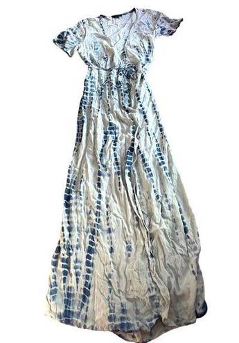 Aakaa Tie dye Wrapped Maxi  Dress Small H