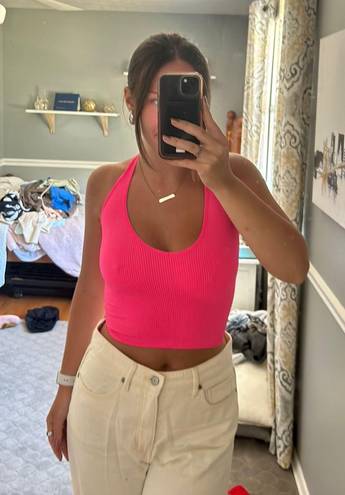 Urban Outfitters Pink Halter Crop Top