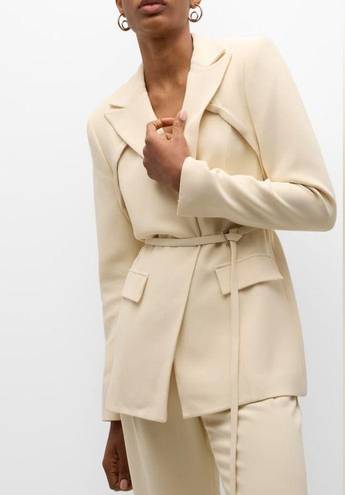 Alexis Alek Belted Blazer Jacket Ivory sz Small $850