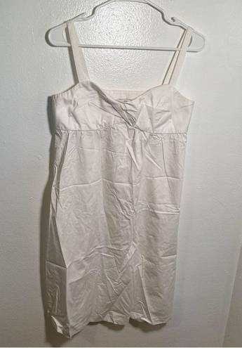 Loft  Sleeveless Twist Neck Dress White