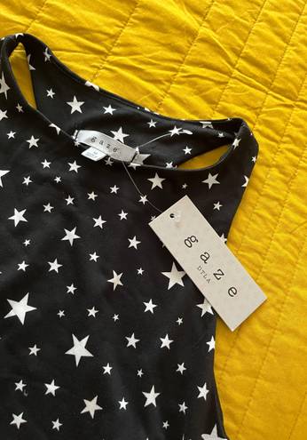 Gaze USA NWT Gaze Black with Stars Bodysuit