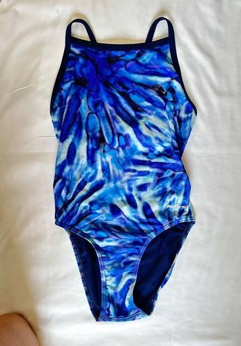 One Piece NWT Sporti HydroLast Spacey Thin Strap  Swimsuit - Blue - 30