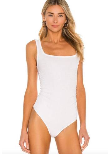 n:philanthropy  X REVOLVE NWT White Ribbed Prince Tank Top Thong Bodysuit XS