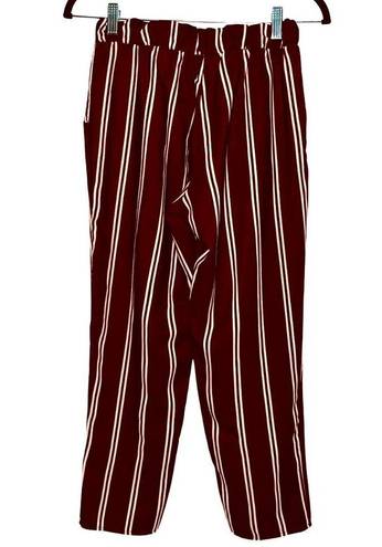 Honey Punch  Womens Retro Wide Leg Boho Ankle Crop Pants, Red S NWOT