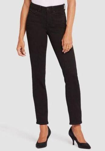 NYDJ  Sheri slim leg black jeans size 8