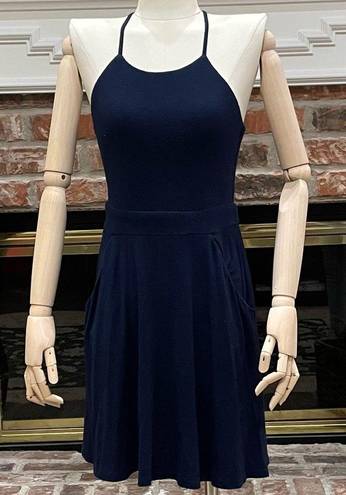 B Darlin 🎉HP🎉  navy blue juniors minidress w/ pockets/ 3/4 /Excellent condition