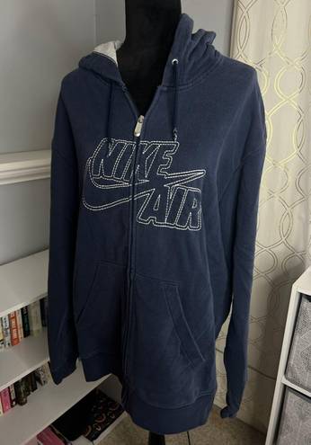 Nike Vintage Oversized Full Zip Hoodie Sweatshirt