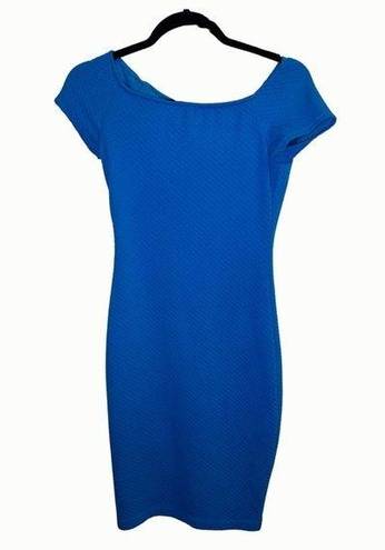 Bisou Bisou  Blue Pencil Bodycon Dress Size 4