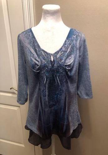 Live and let live  Tunic Top Blouse Size Small