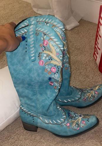 Cowboy Boots White Size 8.5