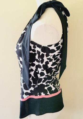 Ny&co NY& abstract floral halter blouse size xs