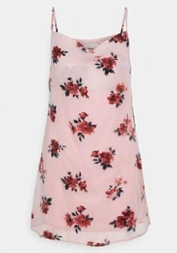 American Eagle NEW NWT  AEO Pink Floral Velvet Cowl Neck Sleeveless Slip Dress XS