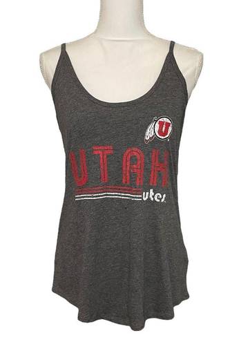 Rivalry Threads NWT Utah Utes University Heather Gray Red Cami Tee Tank Top Small gameday New