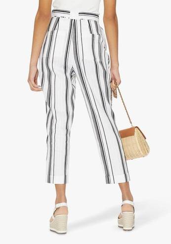 Ted Baker  London Asherr White Striped Tapered Trouser Pants Size 4