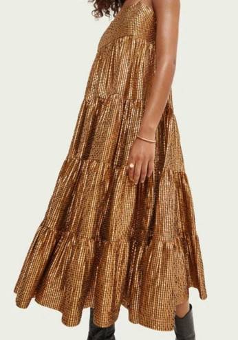 Scotch & Soda  Metallic Seersucker Maxi Dress 