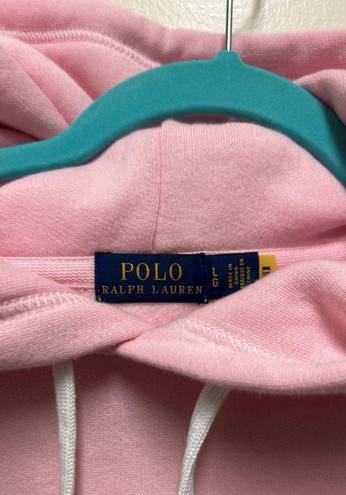 Ralph Lauren Polo Oversized Crop Pink Hoodie