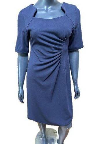 Shelby & Palmer  Navy Blue Dress Size 8 Ruched Sides New!