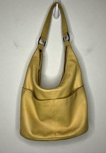 Krass&co American Leather . yellow leather hobo bag shoulder purse
