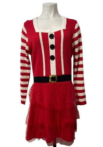 ma*rs 1775 Women’s Santa Baby  Claus Ugly Sweater Knit Dress Size Medium Vintage