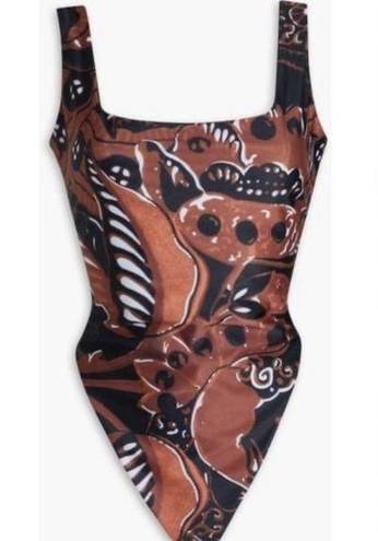 Mara Hoffman NWT  Swim Idalia brown & black one piece swimsuit small