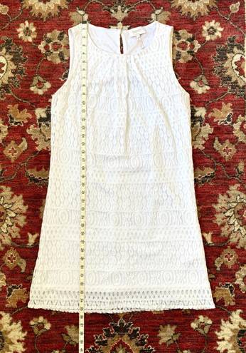 Laundry by Shelli Segal white lace sleeveless dress