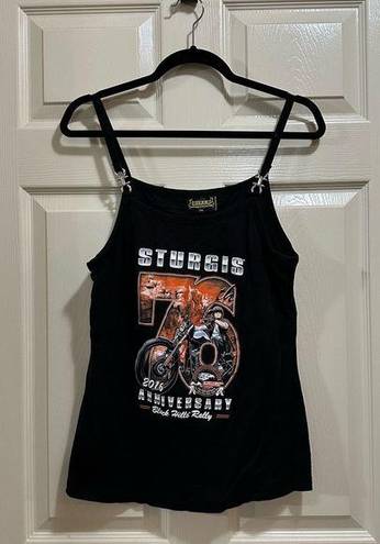 Krass&co BIKER clothing . spaghetti strap black tank top sturgis size 2XL