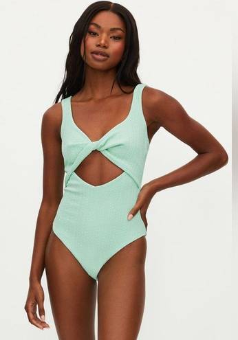 Beach Riot Mint Cable Knit Twist Cut Out Neck Tyler One Piece Creme De Knit L