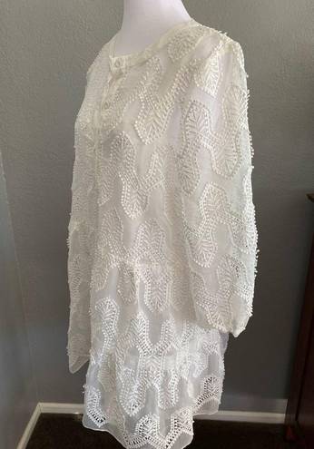 Shoshanna Dress Talia White Organza lace Mini Babydoll Dress Bridal Ethereal 10