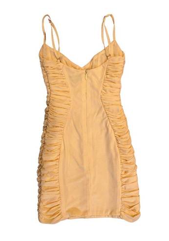 White Fox Boutique Yellow Ruched Dress