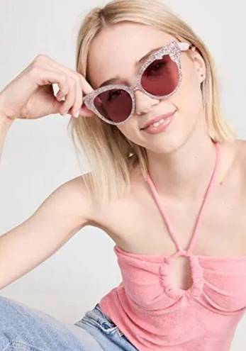 Lele Sadoughi  Rose Glitter Chelsea Cat Eye Sunglasses