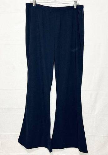 Suzanne Betro NWT   Women's High Rise Pull On Flare Pants Size 2X Navy