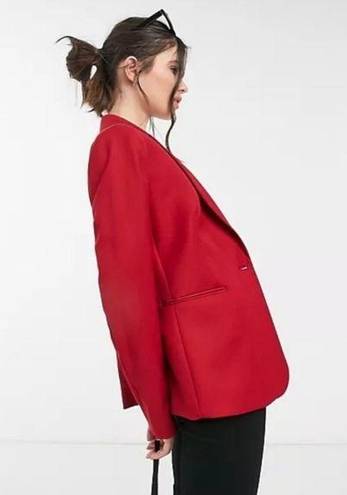 Mango  Essential Structure Woman's Red Blazer.