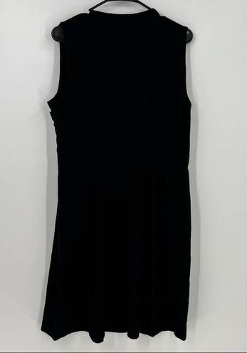 Eileen Fisher  Black Cross Front Sleeveless Dress