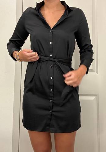 Untuckit Black Button Up Dress