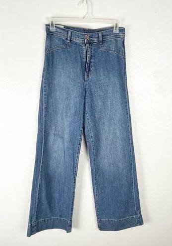 Gap  Medium Wash Sky High Wide Leg Denim Jeans, Size 8 Tall