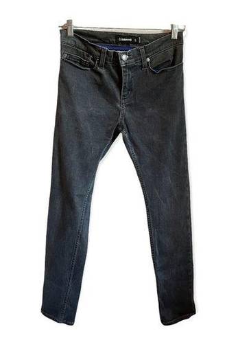 Betabrand Gray 4-pocket Yoga Denim Leg Rinsed Stretch Skinny Jeans