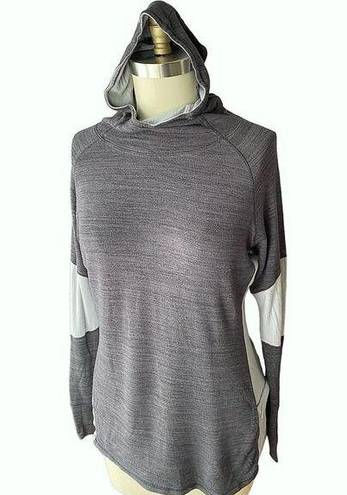 FootJoy  Hoodie Two Tone Gray Hooded Pullover Activewear Top ~ Women's Size LARGE