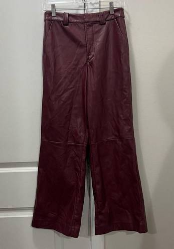 Joe’s Jeans FLAWED  Red Mia Vegan Leather Pants Size 26 US $198