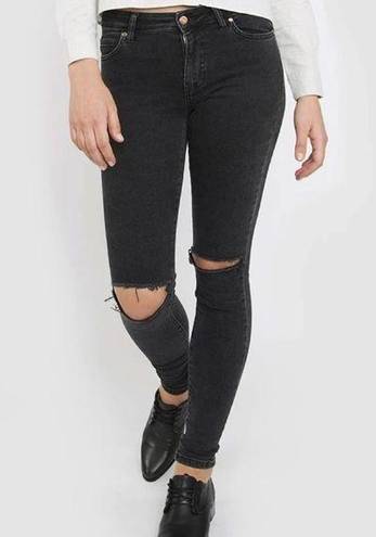 Dr. Denim  Regina Black Distressed Skinny Jean, NWT, Size 24, MSRP $105