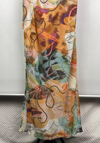 Caution to the Wind  Multicolor Art To Wear Artsy Sleeveless Bodycon Dress