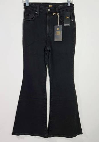 Lee x Free People High Rise Flare In Washed Black Size 27