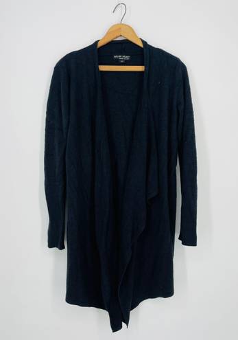 Barefoot Dreams Bamboo Chic Lite Long Open Face Cardigan Sweater in Black Size S/M