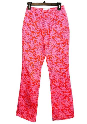 Rolla's  Ivy Mod Floral Bootcut Jeans High Rise SMALL Hippie Barbie Pink NEW