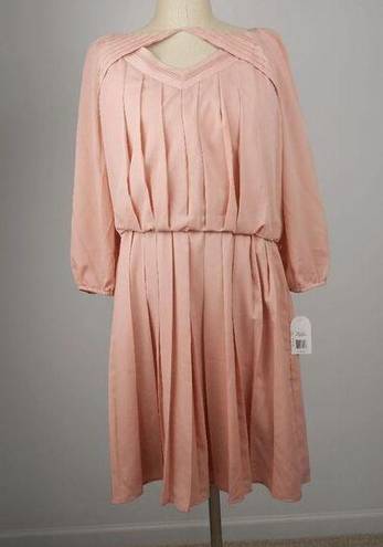 Jessica Simpson  | NWT Chiffon Cut Out Pleated 3/4 Sleeve Dress Size 14