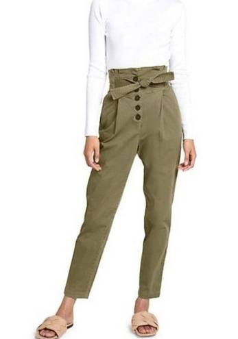 ALC Frank NWOT A.L.C Krew High-Waisted Tie-Waist Jean Pants In Oregano Green