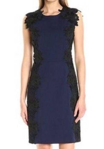 Betsey Johnson Betsy Johnson midnight Blue/ Embroidered lace dress size 6