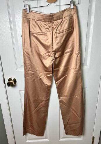 ALC Frank A.L.C Womens Metallic Satin High Rise Straight Leg Ford Viscose Trousers 2