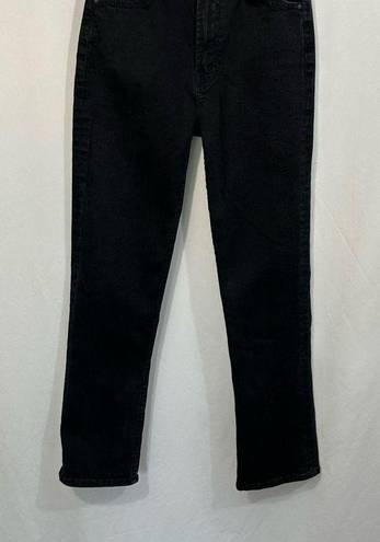 MOTHER High Waisted Rider Ankle Jeans in Not Guilty Black Size 24