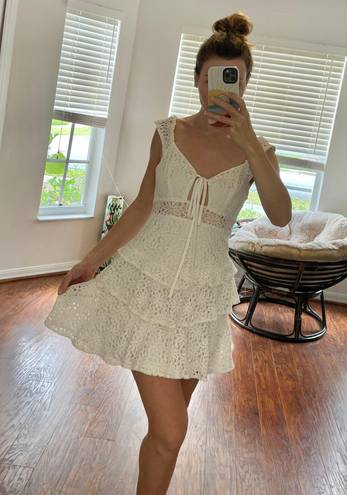 Urban Outfitters White Mini Lace Dress